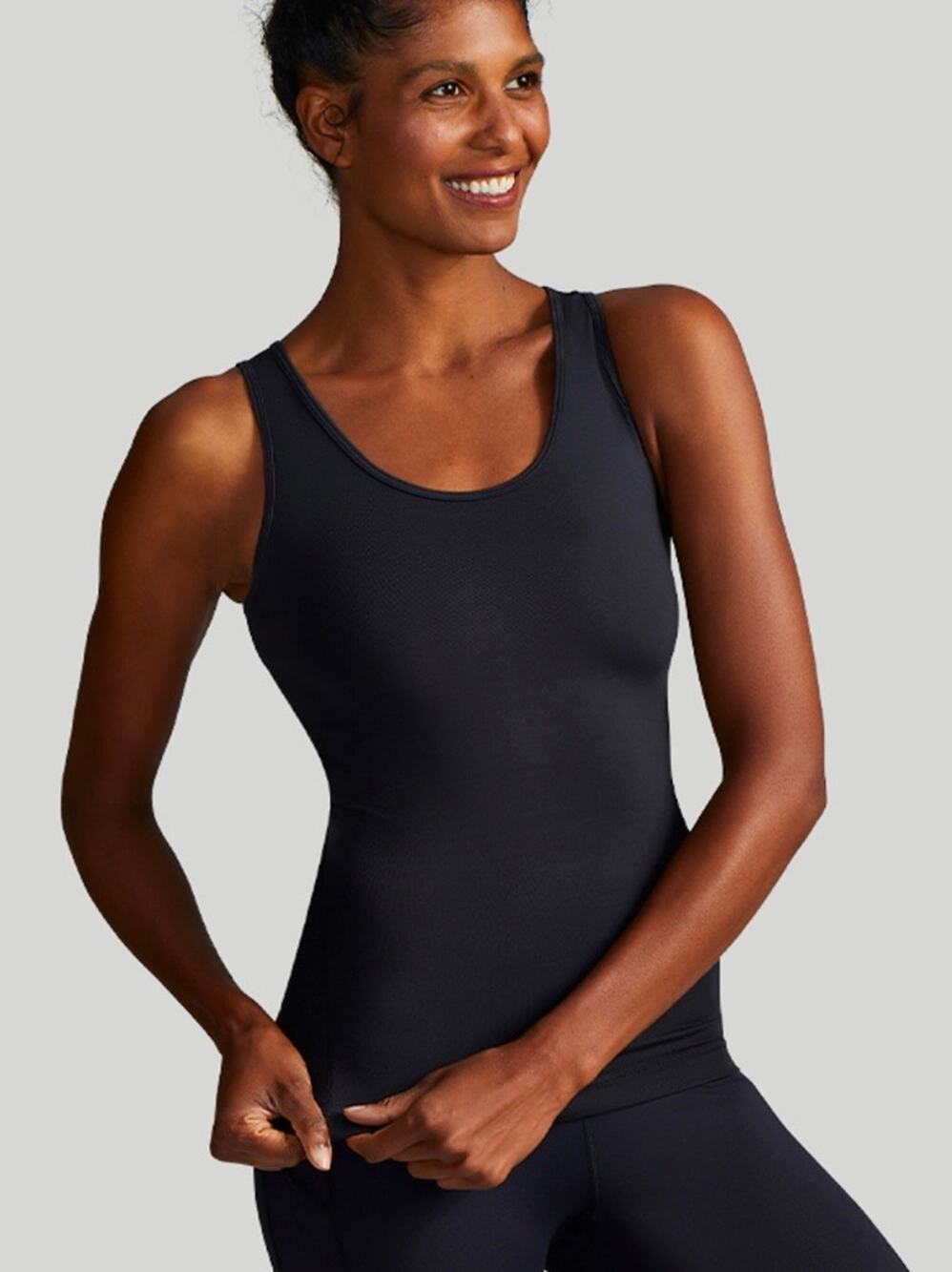 Tommie Copper Black Lower Back Support Tank L NWT